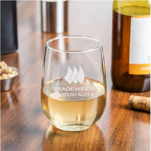 Stemless Wine glasses (set of 4) With TradeWinds Destination