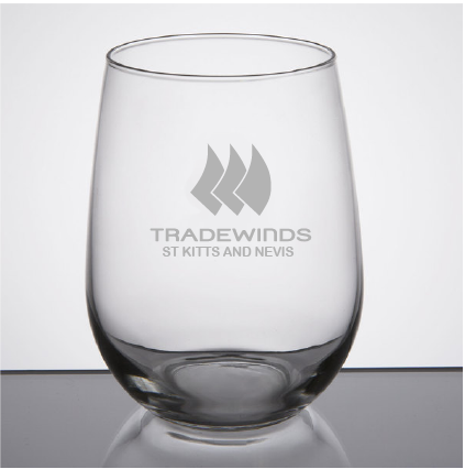 Stemless Wine glasses (set of 4) With TradeWinds Destination