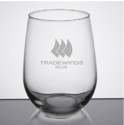 Stemless Wine glasses (set of 4) With TradeWinds Destination